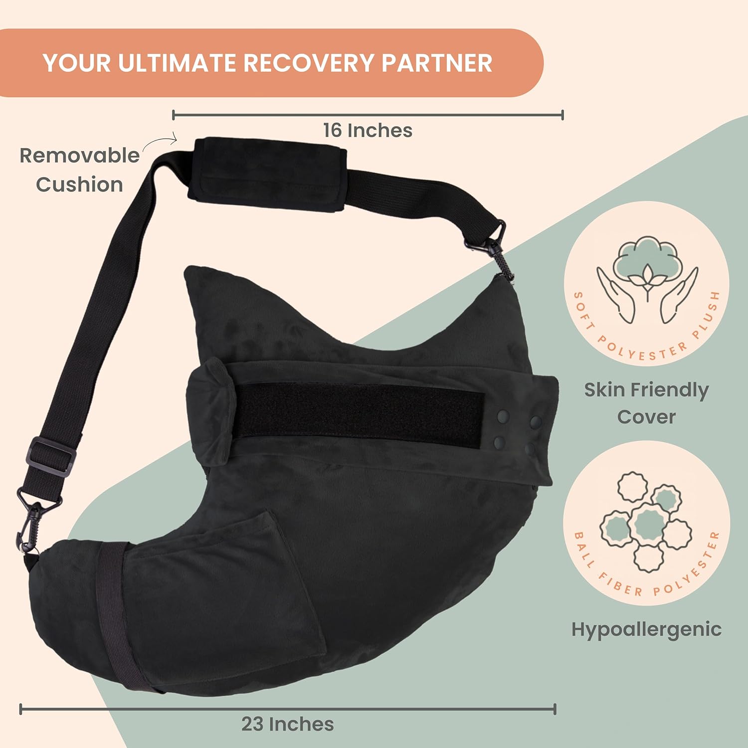 Shoulder Surgery Pillow - Arm & Shoulder Strap - Premium Bundle