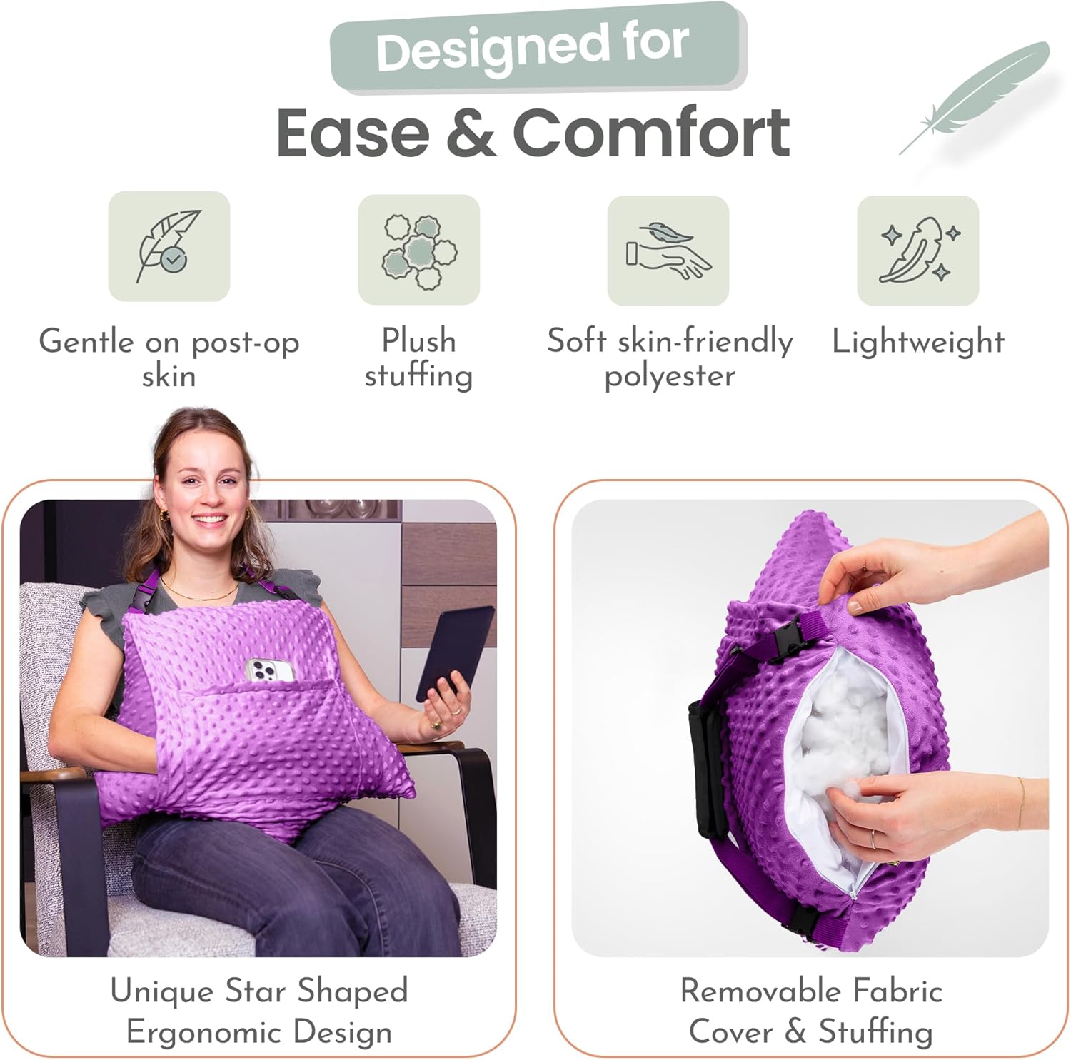 Hysterectomy Pillow - Star Lounger - Premium Bundle