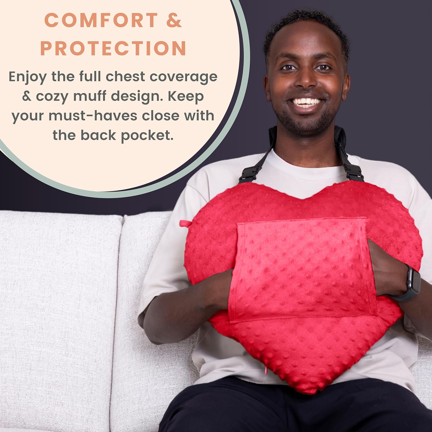 Heart Surgery Pillow - Minky Dots