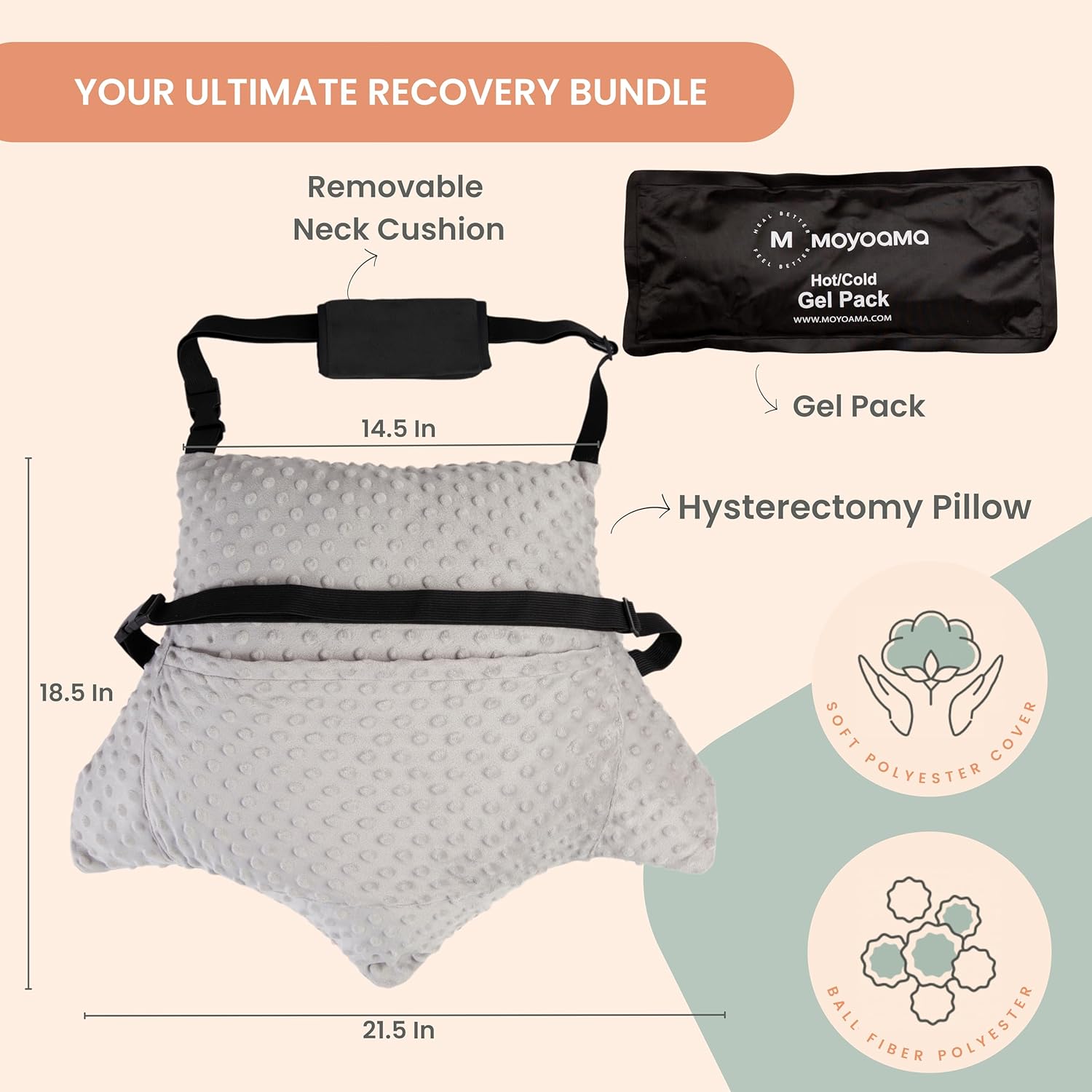 Hysterectomy Pillow - Star Lounger - Essential Bundle