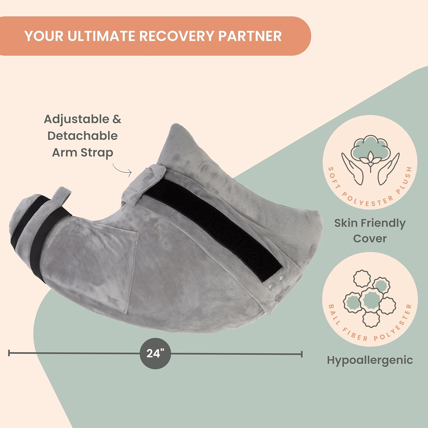 Shoulder Surgery Pillow - Arm Strap - Premium Bundle (S/M)