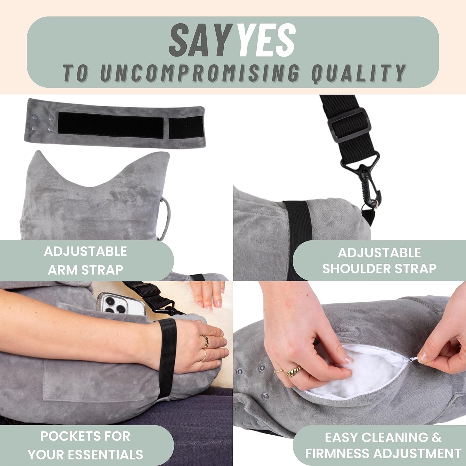 Shoulder Surgery Pillow - Arm & Shoulder Strap - Premium Bundle