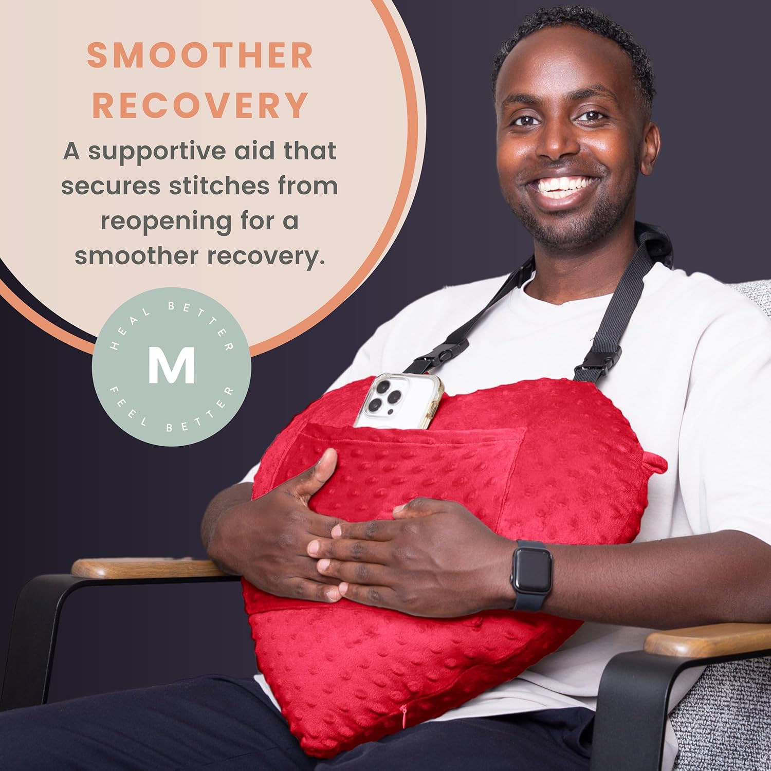 Heart Surgery Pillow - Minky Dots