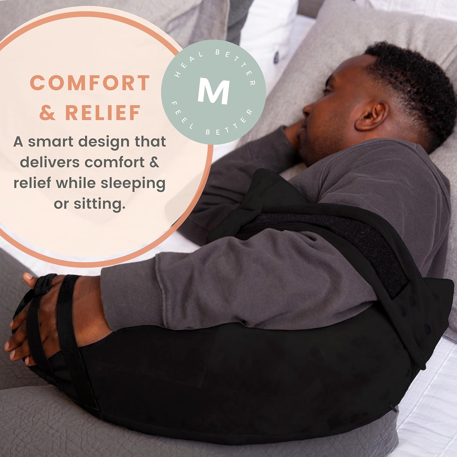 Shoulder Surgery Pillow - Arm Strap - Premium Bundle (S/M)