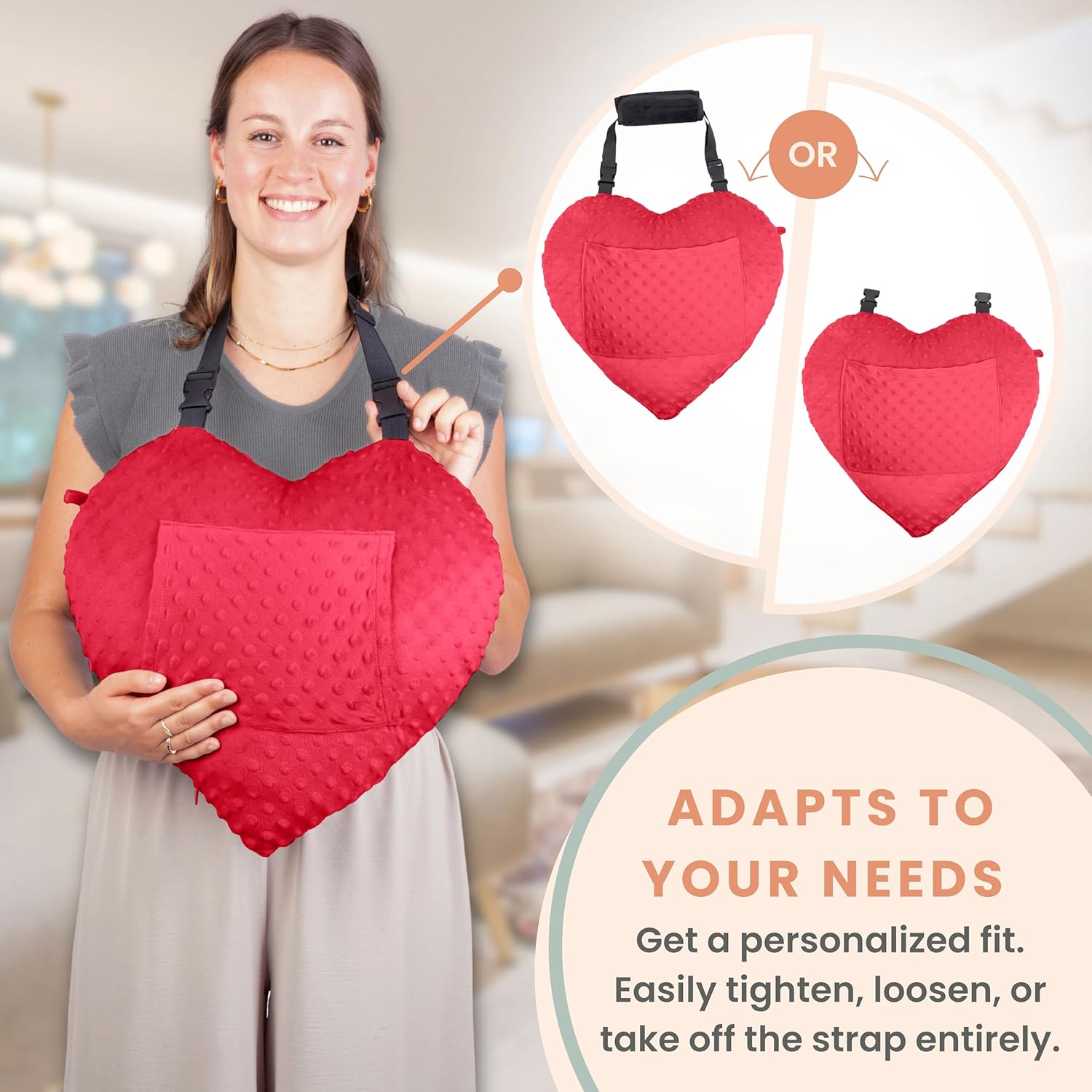 Heart Surgery Pillow - Minky Dots