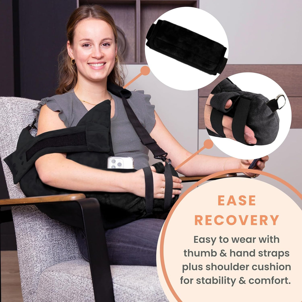 Shoulder Surgery Pillow - Arm & Shoulder Strap - Premium Bundle (S/M)