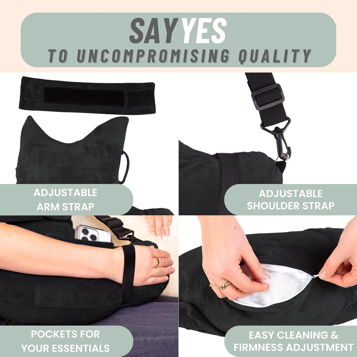 Shoulder Surgery Pillow - Arm & Shoulder Strap - Premium Bundle