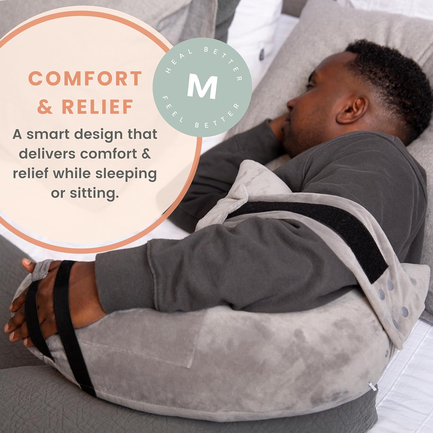 Shoulder Surgery Pillow - Arm Strap - Premium Bundle (S/M)