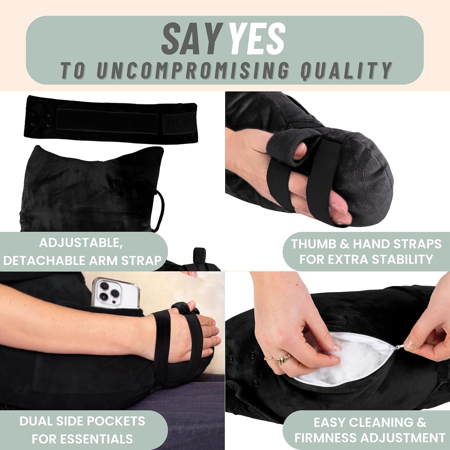 Shoulder Surgery Pillow - Arm Strap - Premium Bundle (S/M)