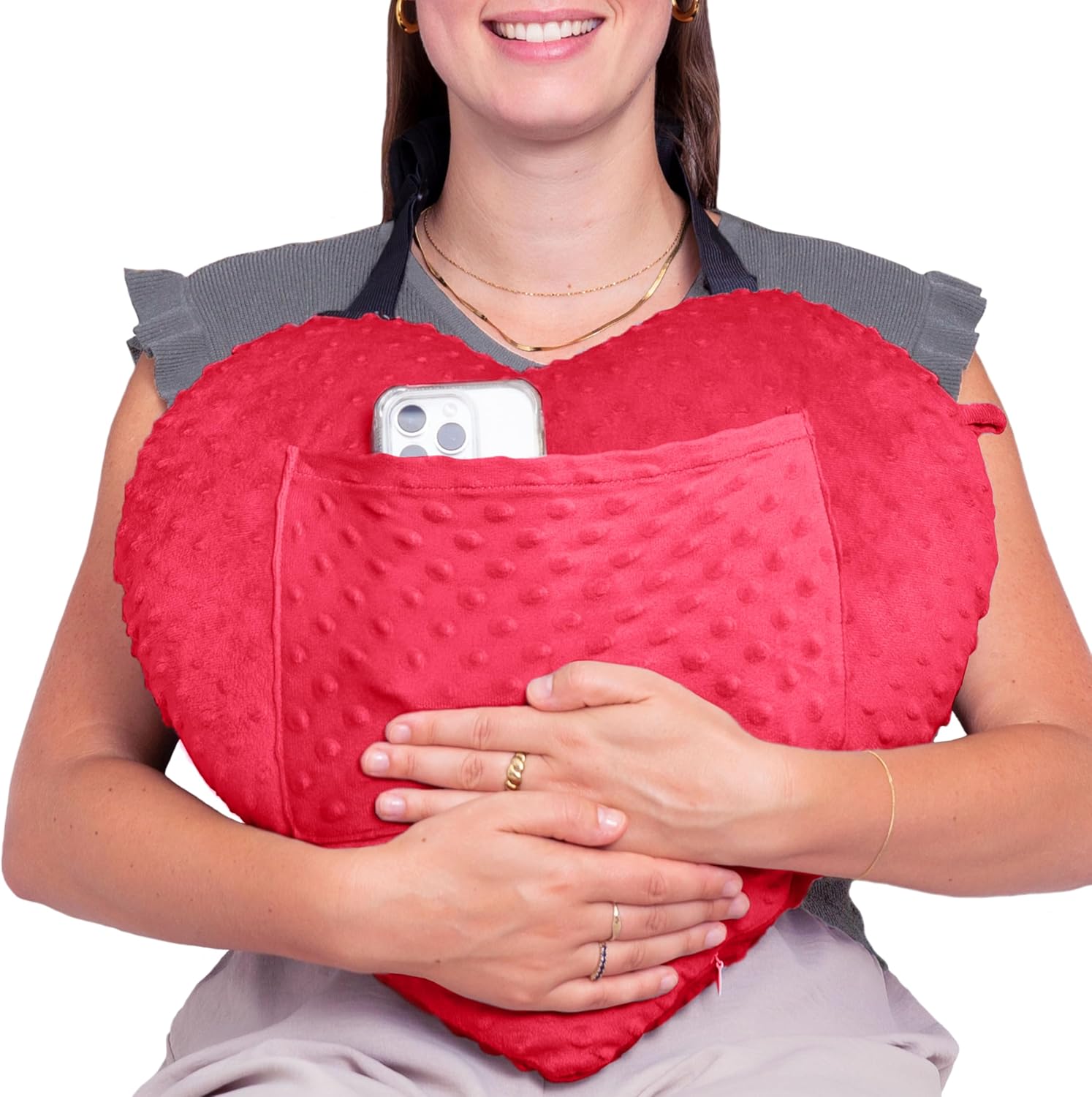 Heart Surgery Pillow - Minky Dots