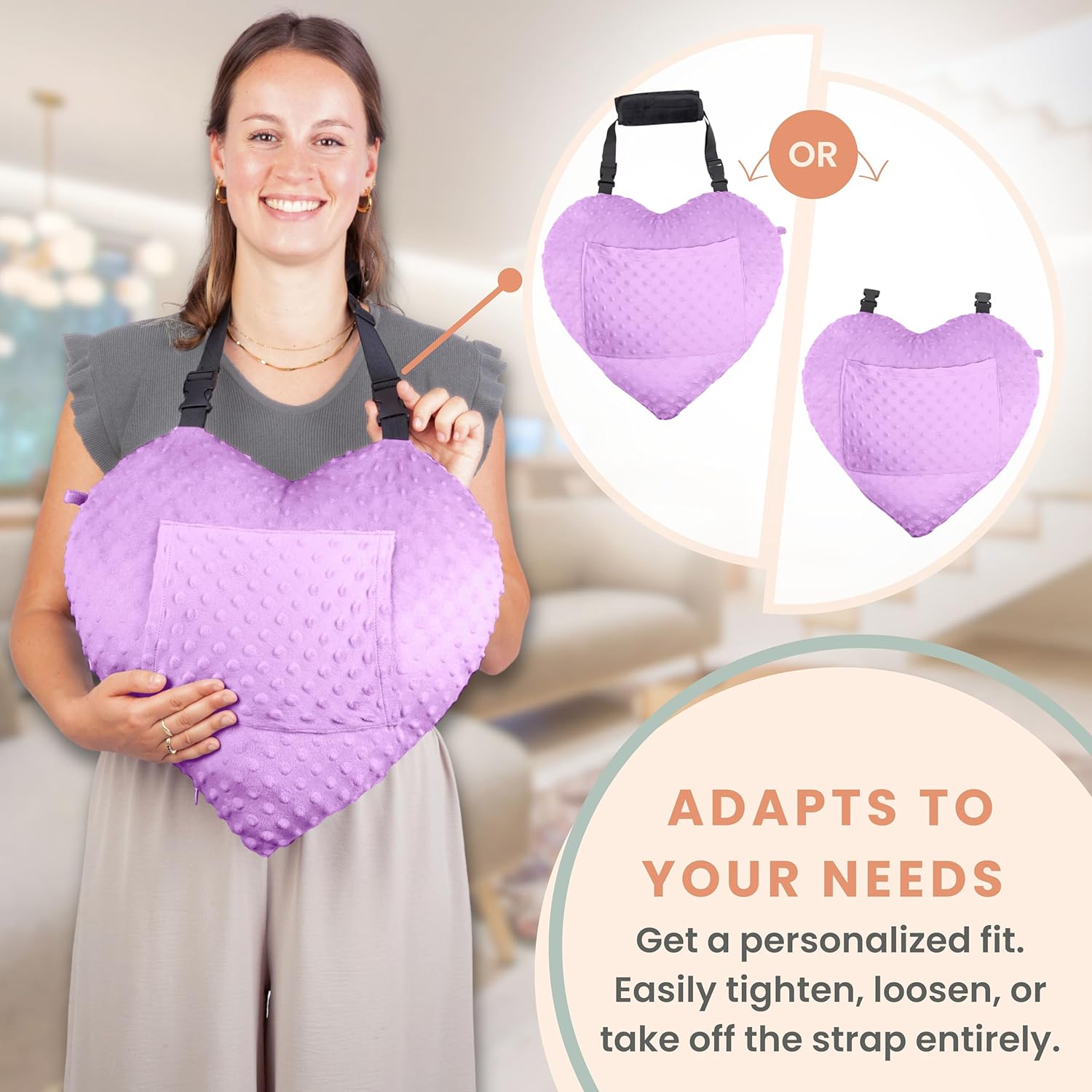 Heart Surgery Pillow - Minky Dots