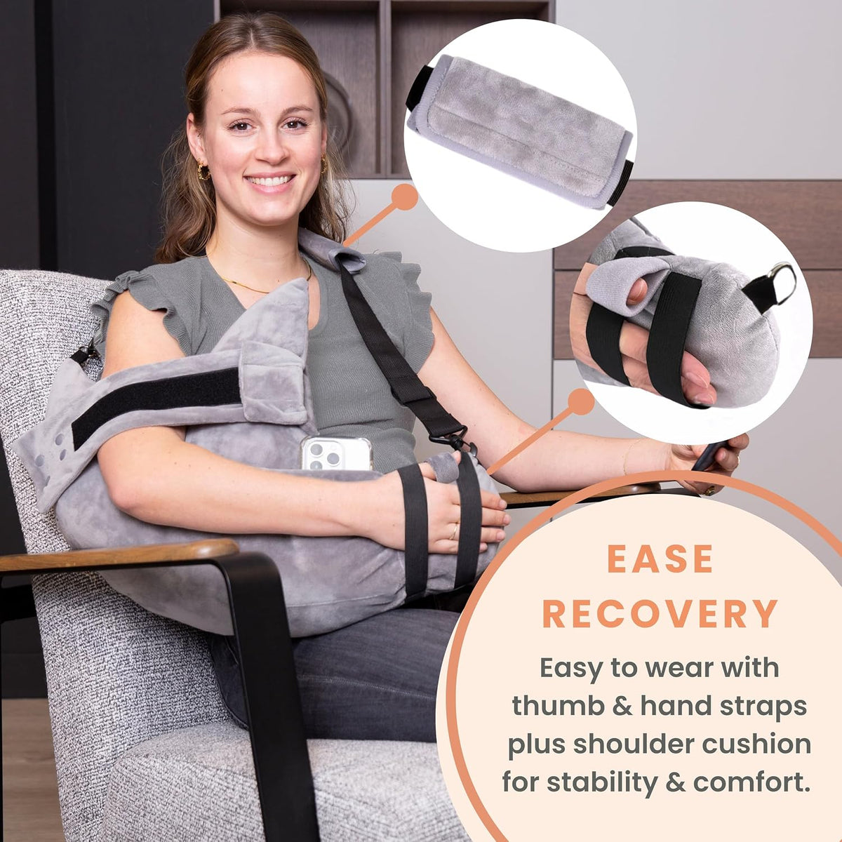 Shoulder Surgery Pillow - Arm & Shoulder Strap - Premium Bundle (S/M)