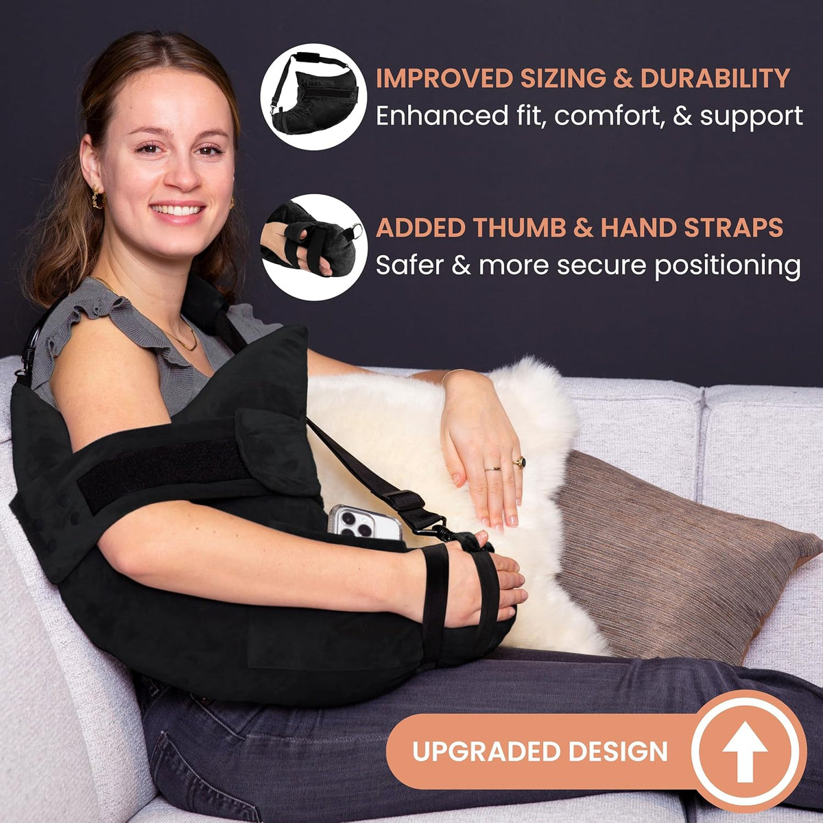 Shoulder Surgery Pillow - Arm & Shoulder Strap - Premium Bundle (S/M)
