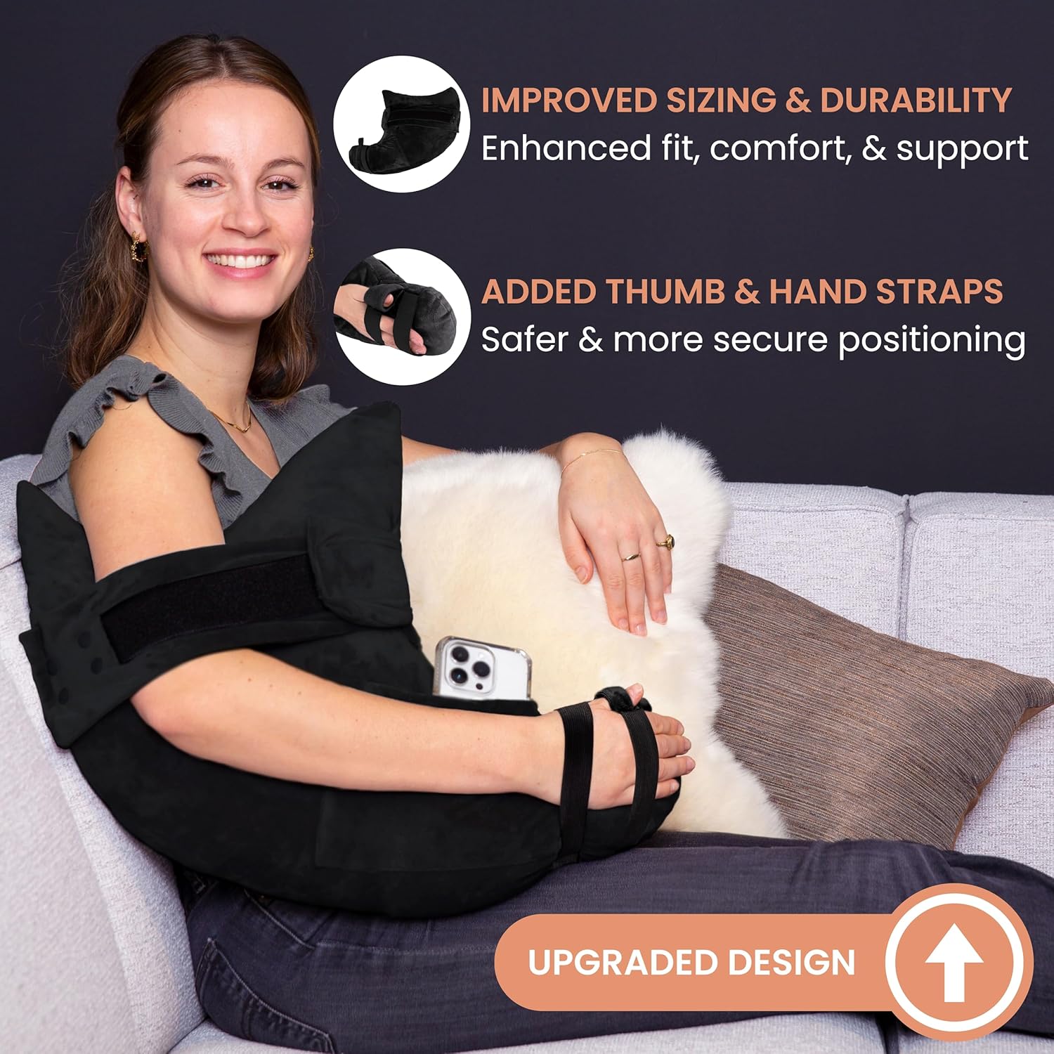 Shoulder Surgery Pillow - Arm Strap - Premium Bundle (S/M)