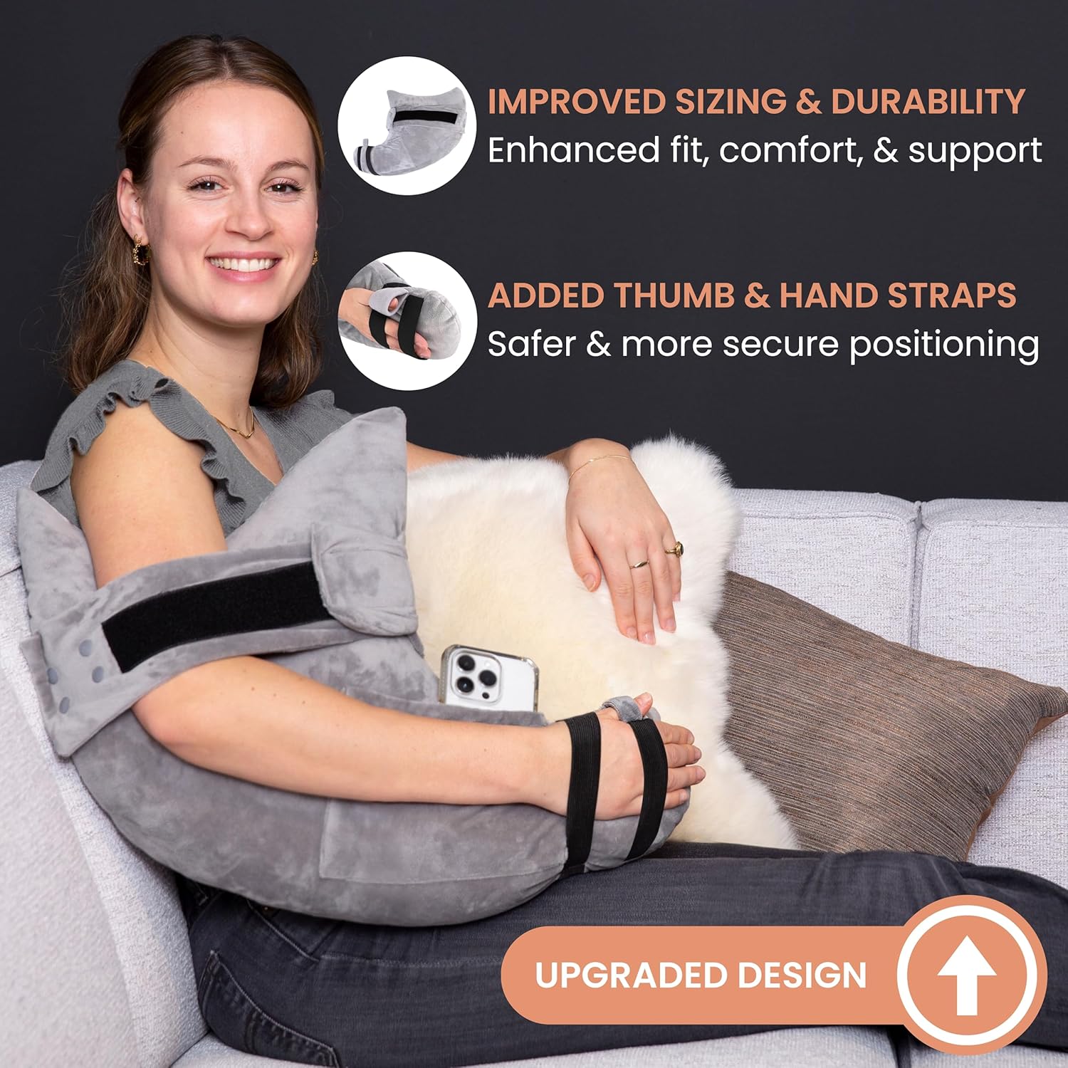 Shoulder Surgery Pillow - Arm Strap - Premium Bundle (S/M)